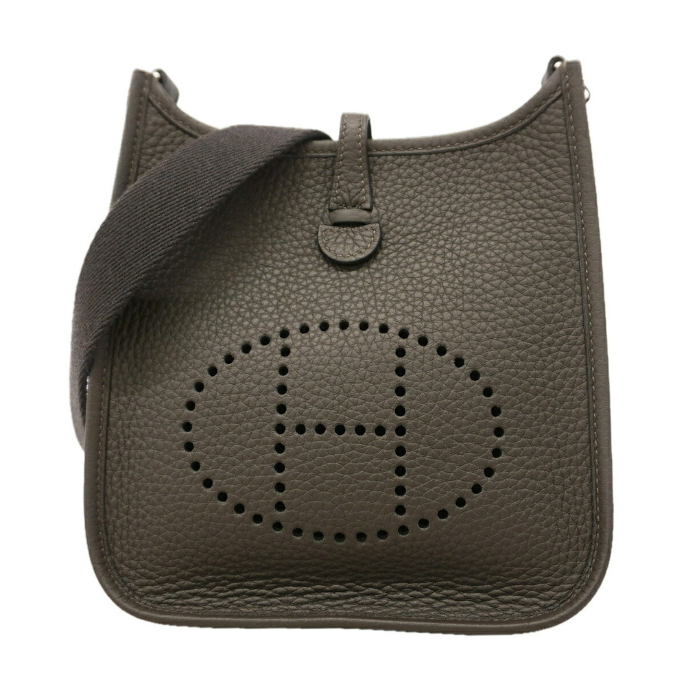 Hermes Shoulder Bag Evelyne TPM Taurillon Clemence Gris Misty W Stamp Women's...